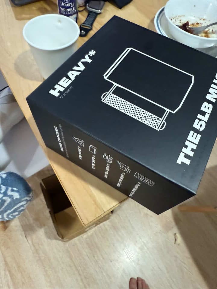 Customer photo review of 5lb HEAVY* Mug | Stainless Steel Weighted Mug