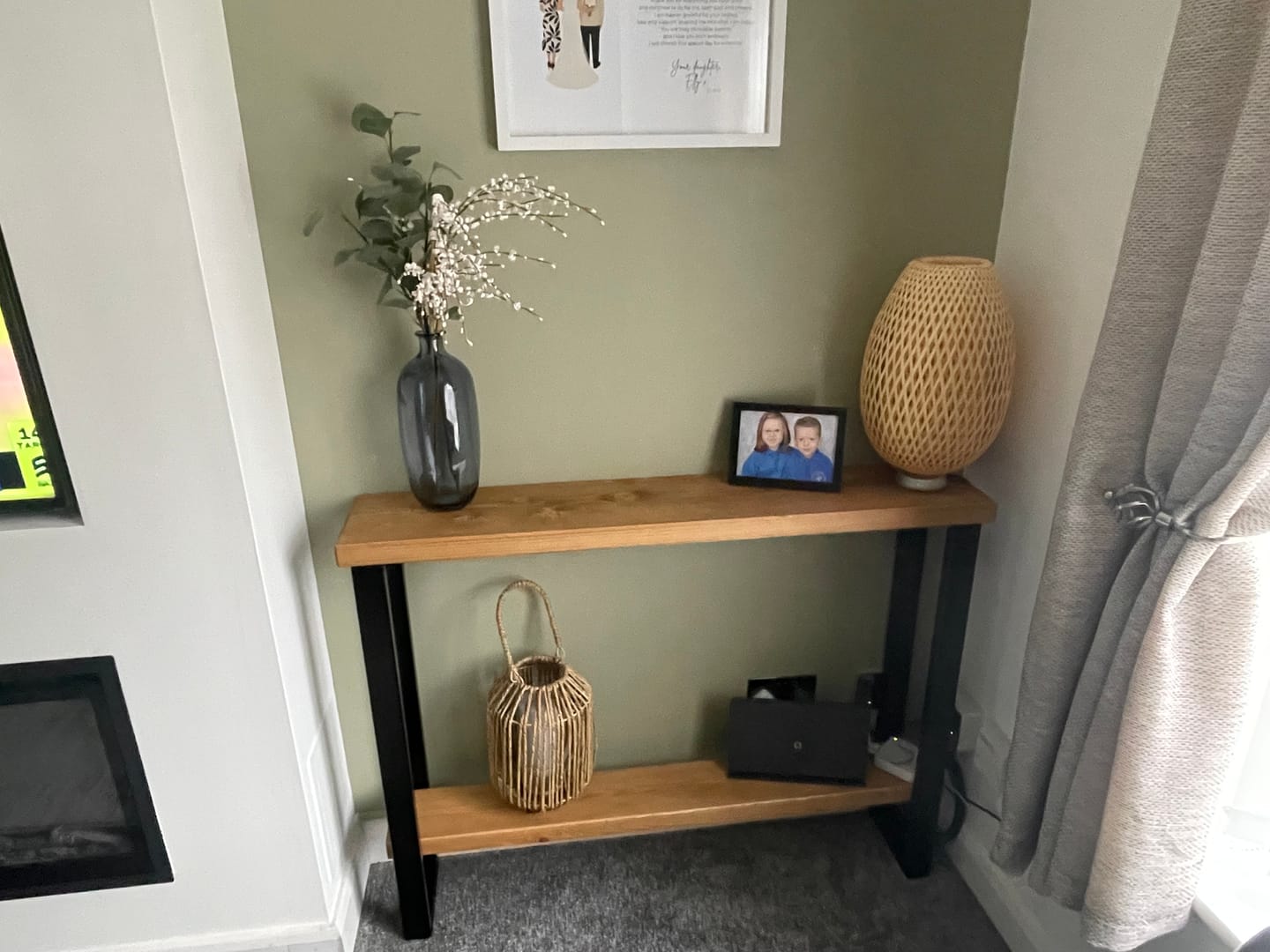 Customer photo review of Console Table with Shelf 22.5cm Depth | 84cm High