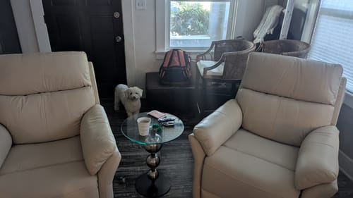 Customer photo review of Airsky Recliner Chair Top-Grain Leather Genuine Leather Ergonomic Living Room Sofa for Adults