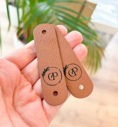 Customer photo review of Label-Set "Einzelstück mit Anker" Kunstleder Label für Häkelkörbe, Label aus Kunstleder - CS0007-U