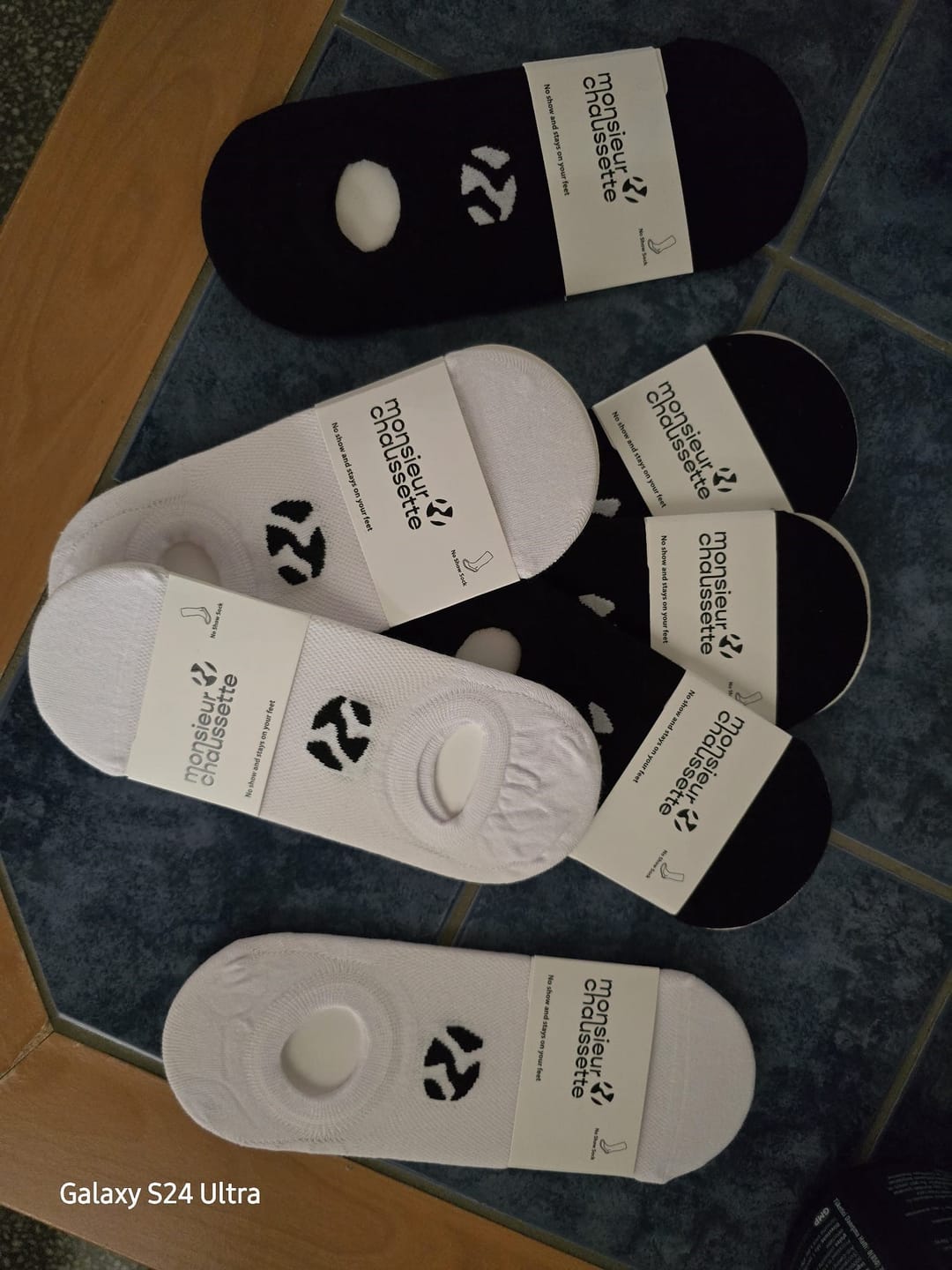 Customer photo review of 8-PACK NO SHOW SOCKS