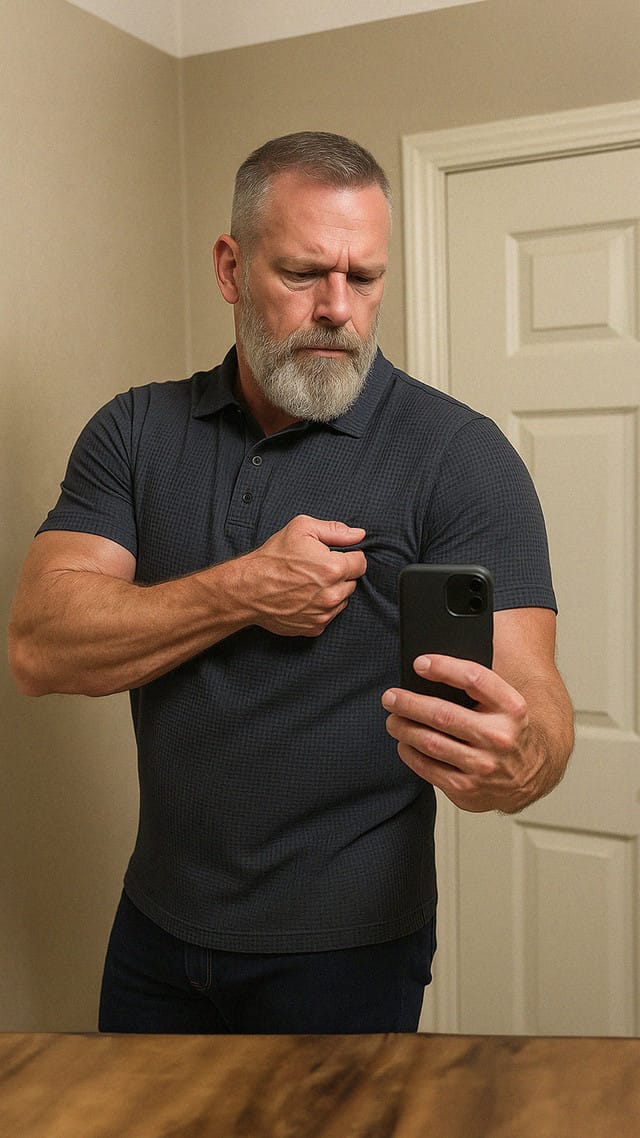 Customer photo review of Capri - Men's Ultra Comfortable Polo Shirt