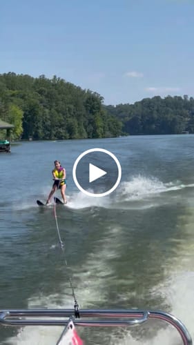 Customer video review of O'Brien Celebrity 64" Combo Water Skis w/ Jr X7 Bindings - 2025