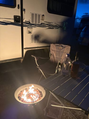 Customer photo review of Portable Outdoor Gas Fire Pit