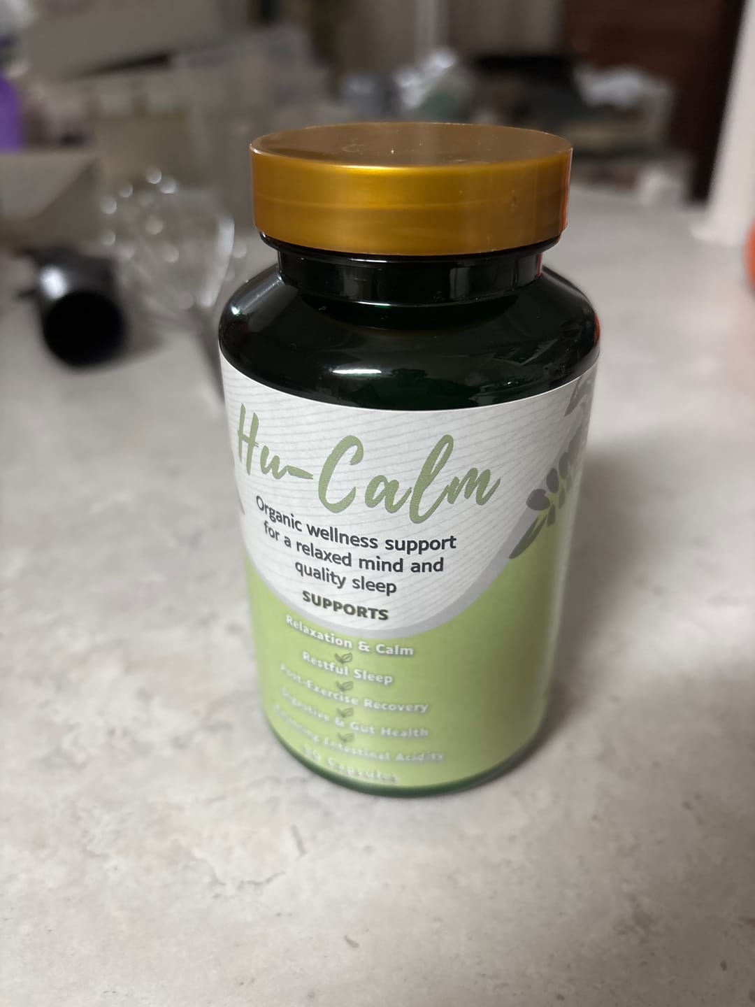 Customer photo review of HuCalm – Natural Gut, Stress & Sleep Support for Humans