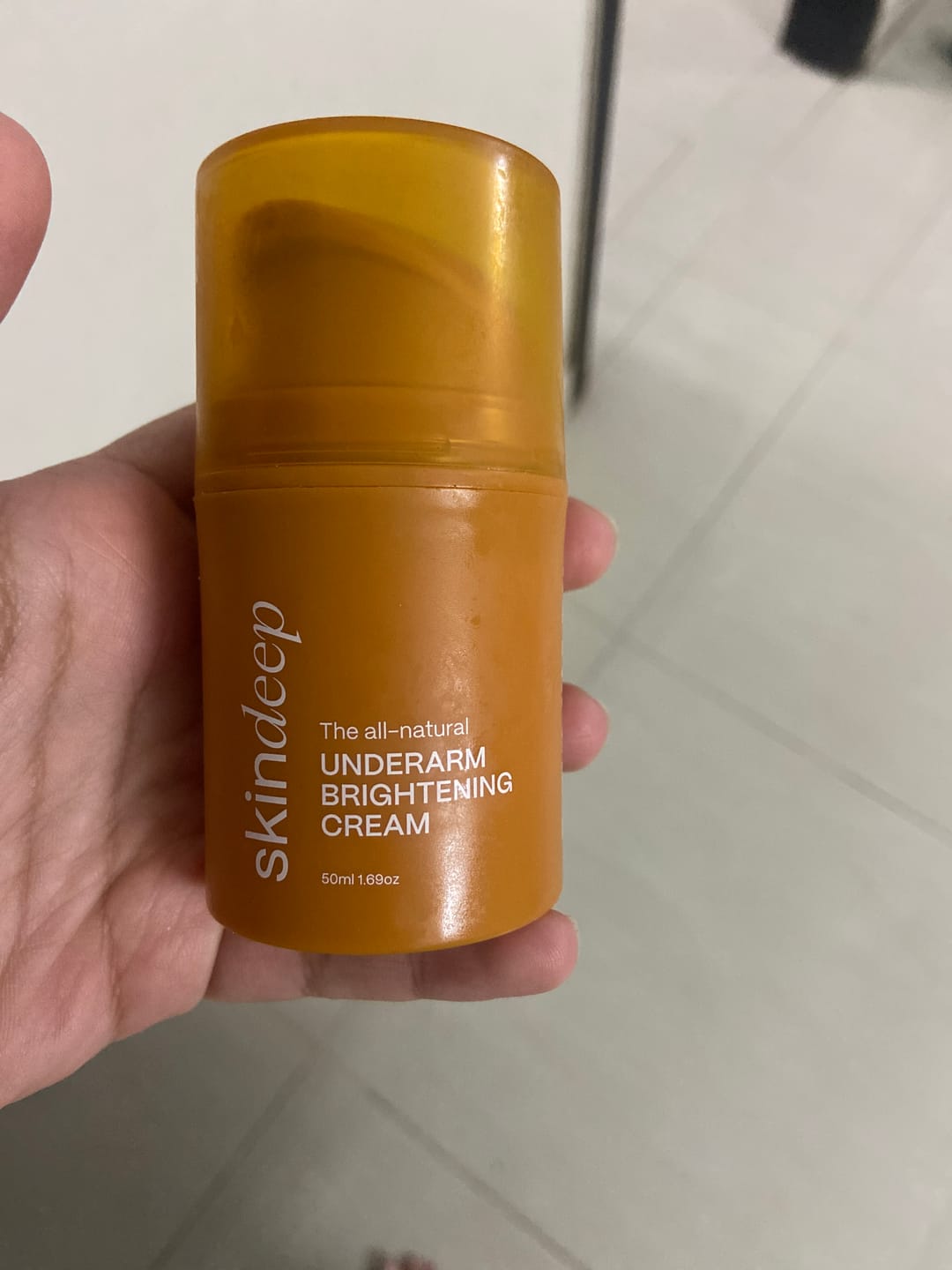 Customer photo review of THE ALL-NATURAL UNDERARM BRIGHTENING CREAM