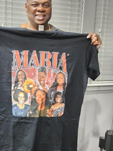 Customer photo review of CUSTOM VINTAGE TEE