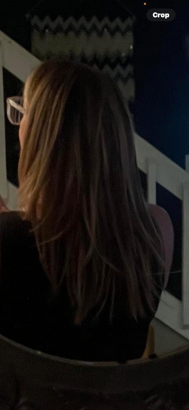 Customer photo review of Clip in hair extensions Balayage Brown Highlights #2/2/6