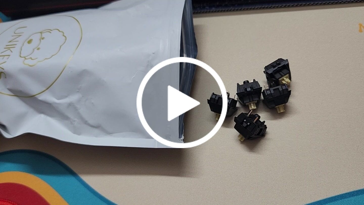 Customer video review of KEYGEEK Y3 LINEAR SWITCH FACTORY LUBED (10PCS)