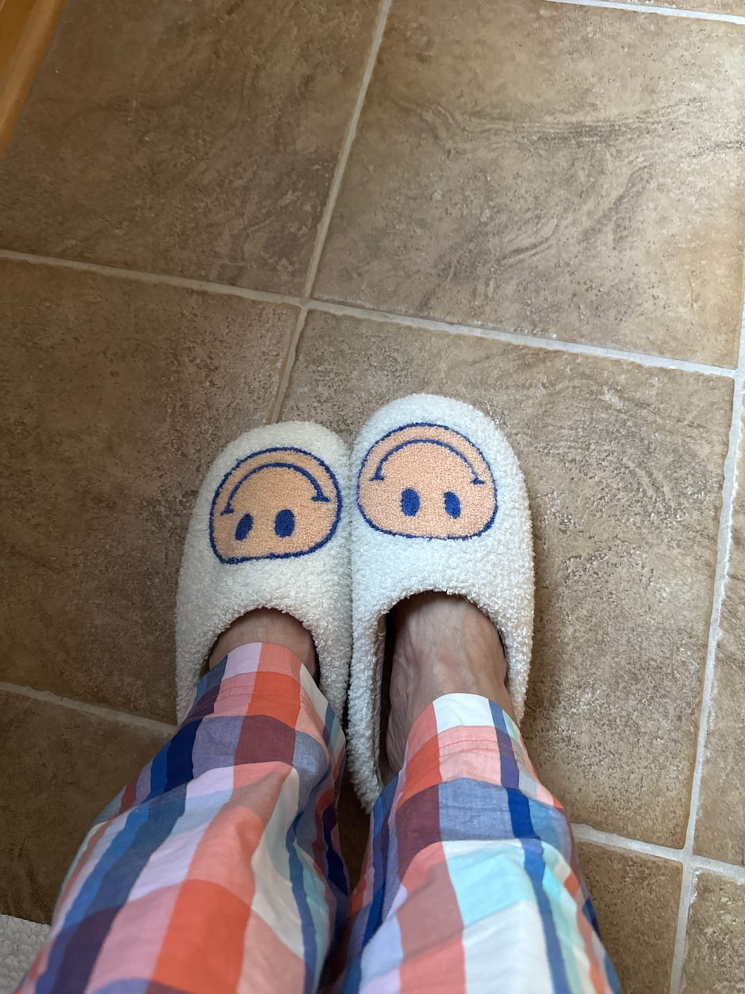 Customer photo review of Happy Face Slippers