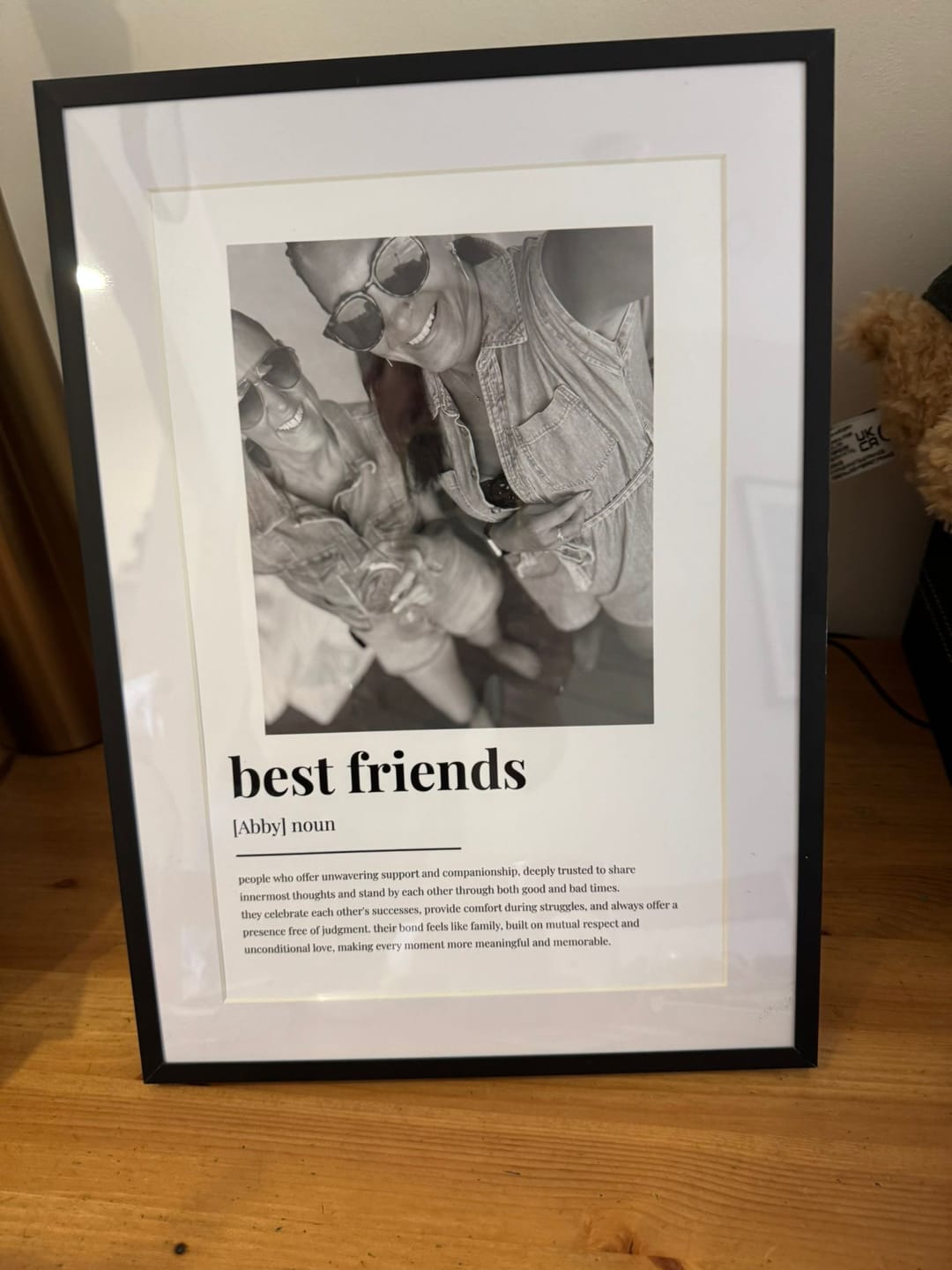 Customer photo review of Personalised Friendship Definition Photo Print