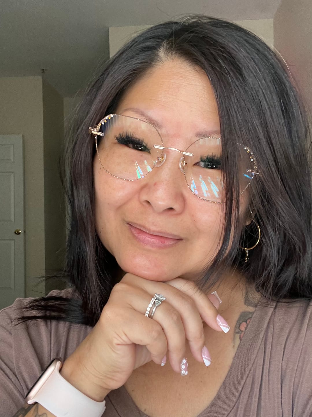 Customer photo review of Glitter Eyeglasses