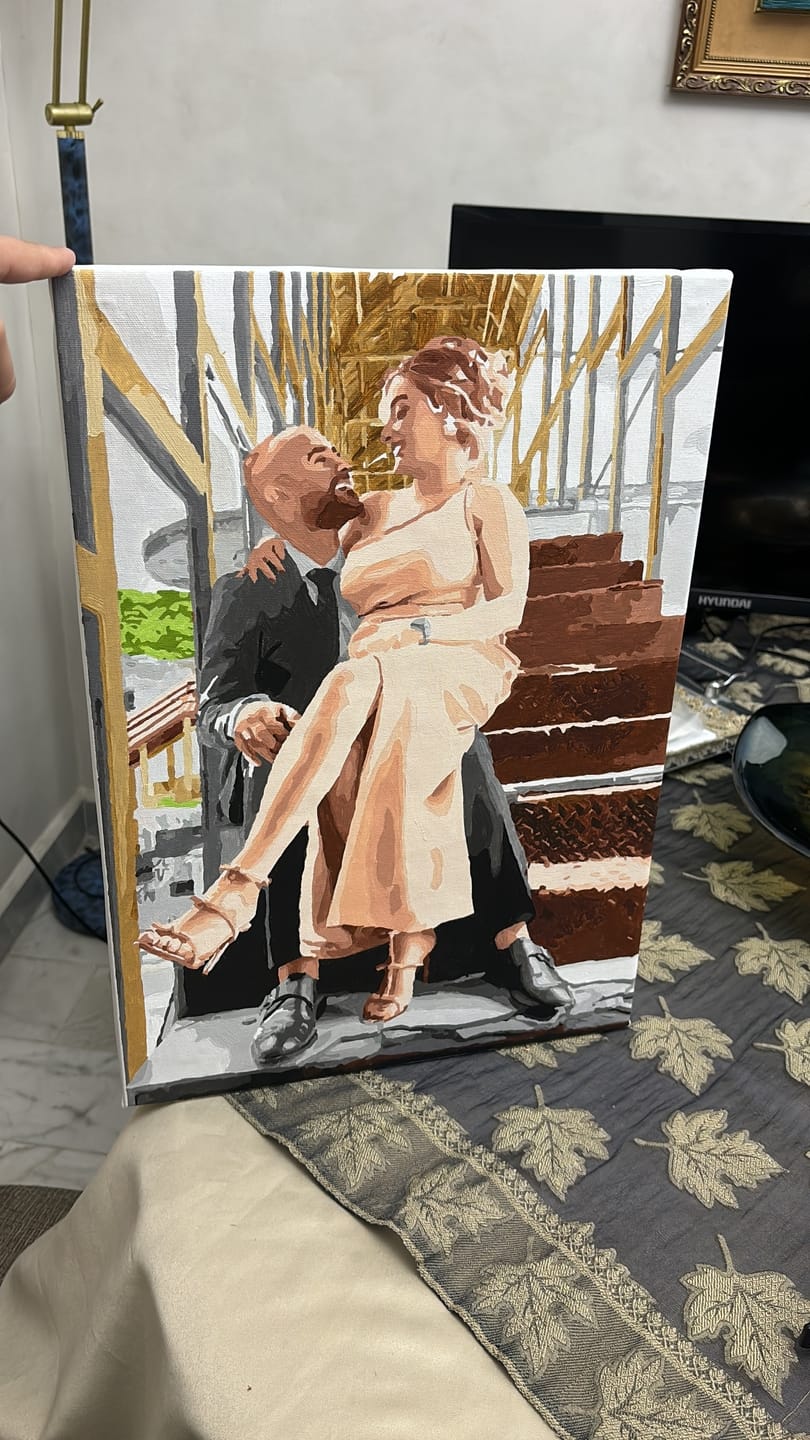 Customer photo review of Customized Paint by Numbers Kit - Paint Your Own Photo