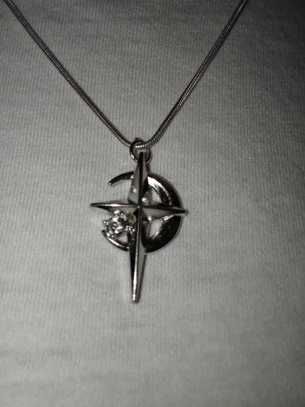 Customer photo review of Moon And Star Necklace