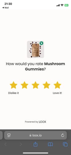 Customer photo review of Mushroom Gummies
