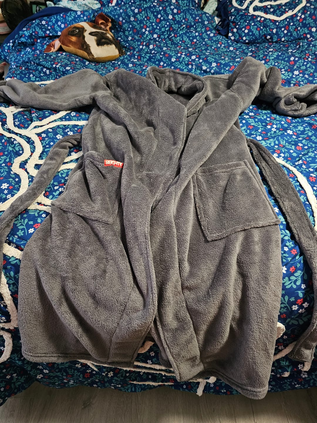 Customer photo review of 80Eighty® Plush Microfleece Robe