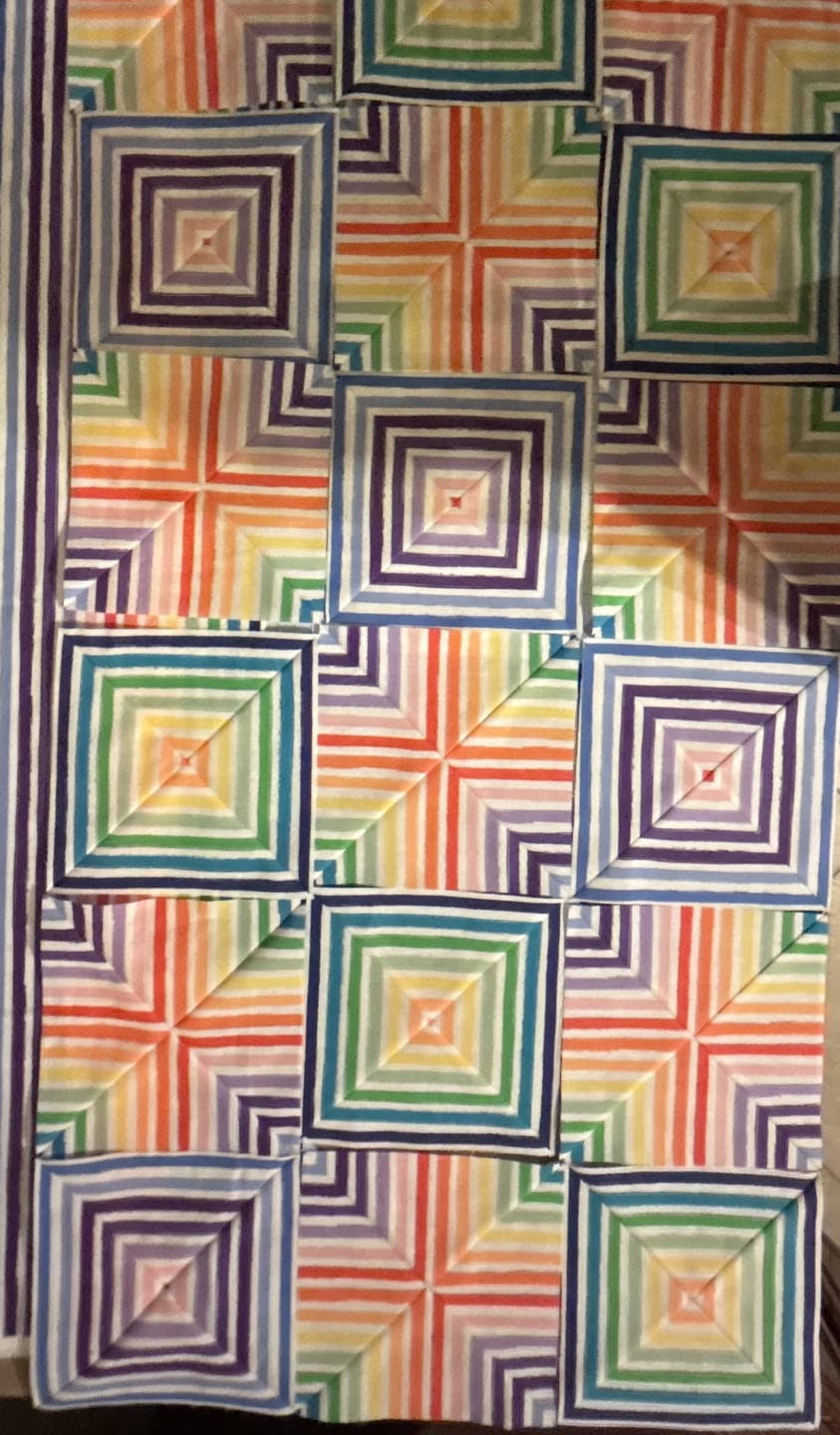 Customer photo review of Over the Rainbow Stripes Fabric
