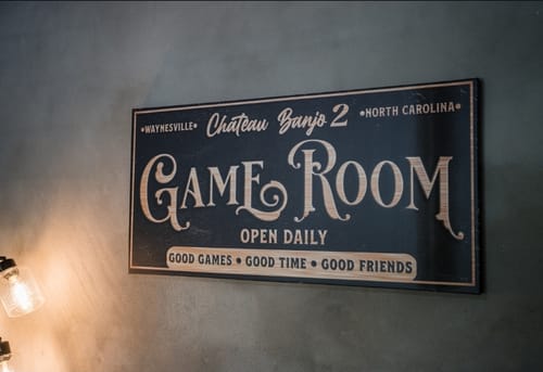 Customer photo review of Personalized Game Room Sign