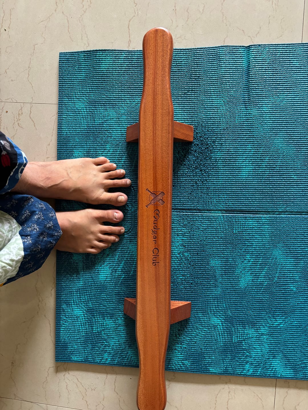Customer photo review of Wooden Push-up Board (Shena/Hindu push-up boards)