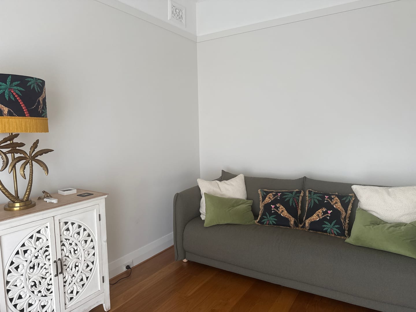 Customer photo review of Queen K Cocktail Cheetah Decorative Cushion with Fringe