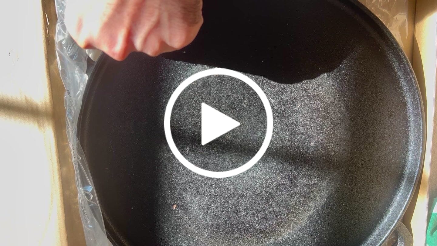 Customer video review of Blackwell Pannenset Gietijzer 4-Delig Koekenpan 16, 20 & 25 cm & Grillplaat ø 30 cm - geschikt voor alle warmtebronnen - zonder anti-aanbaklaag