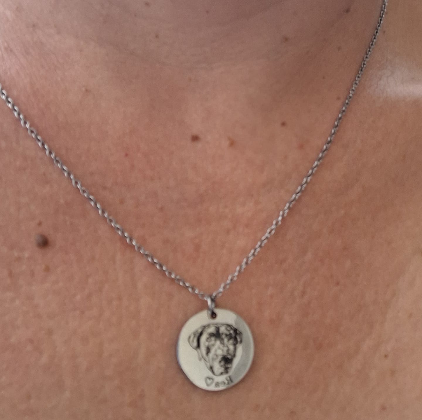 Customer photo review of Necklace: Pet Portrait
