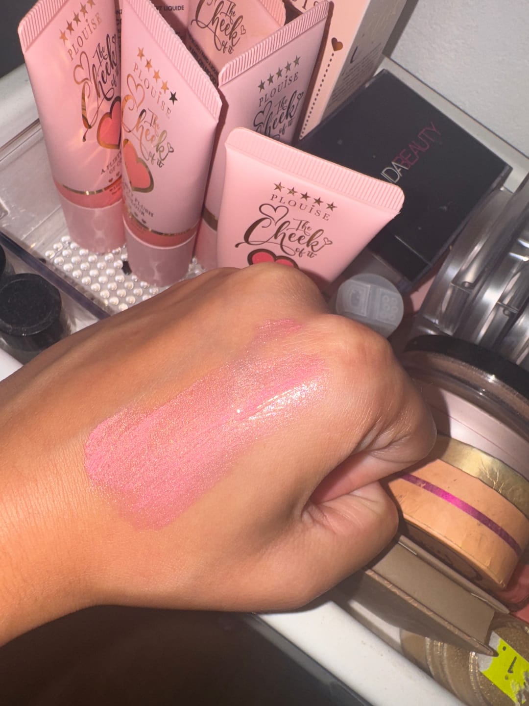 Customer photo review of P.Louise The Cheek Of It Shimmer Liquid Blush