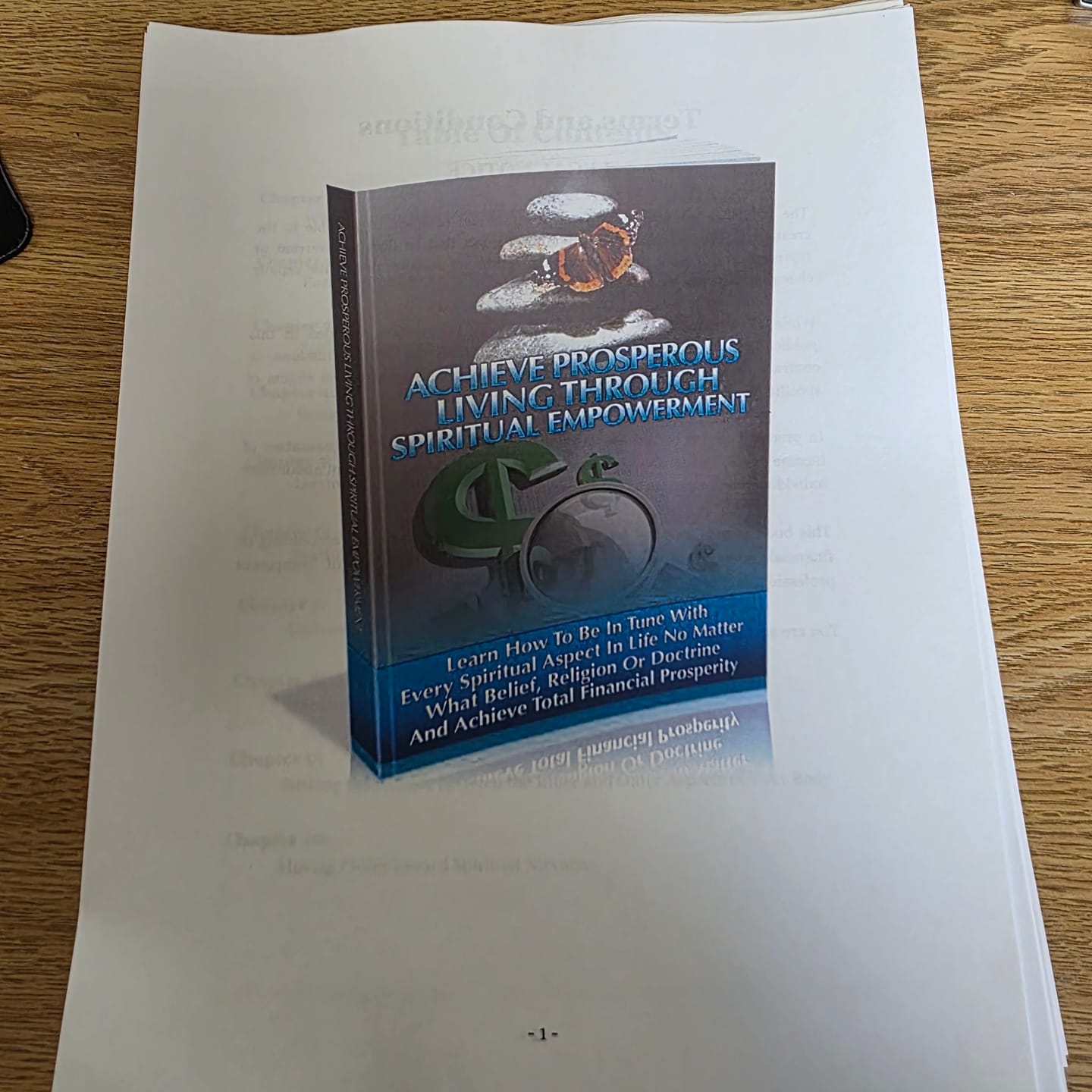Customer photo review of Prosperous Living (e-Book)