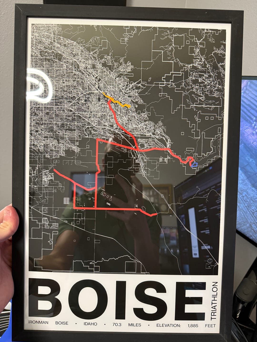Customer photo review of Ironman 70.3 Boise Poster - Grid Style