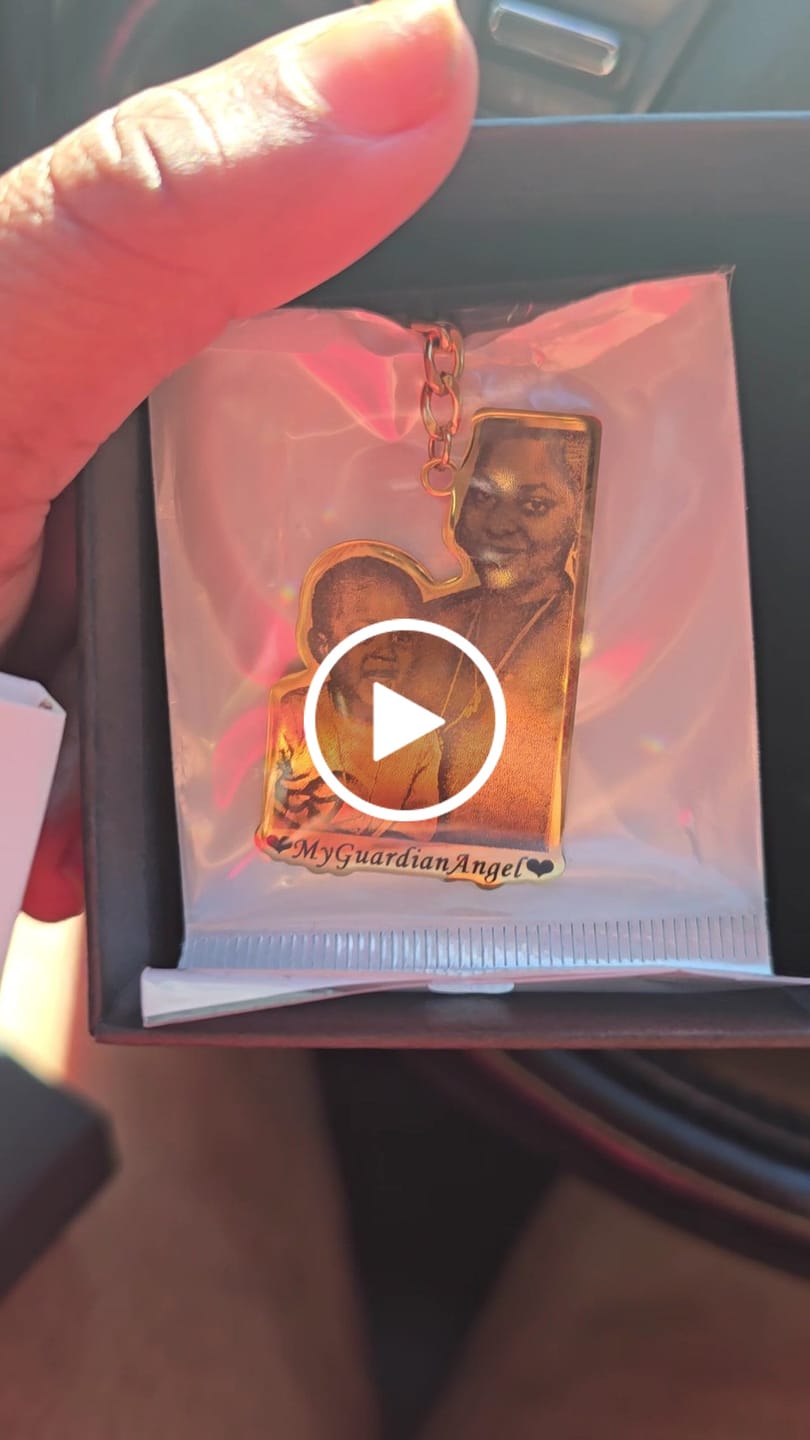 Customer video review of Custom Photo Engraved Keychain
