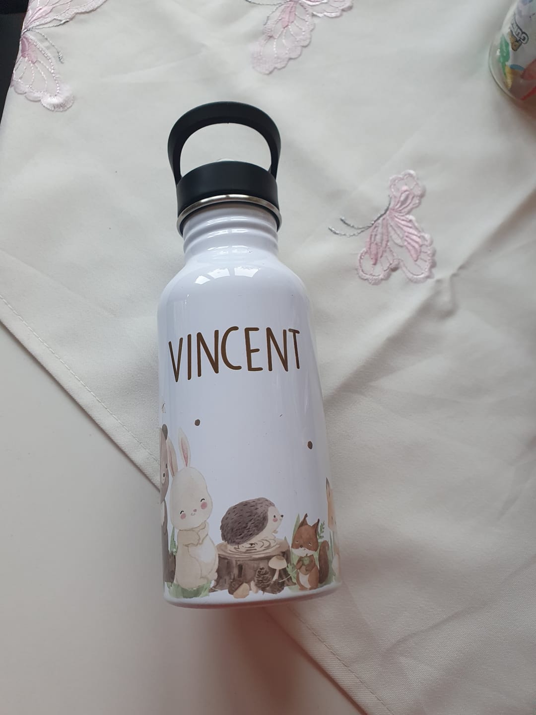 Customer photo review of Trinkflasche Kinder Edelstahl - niedliche Motive