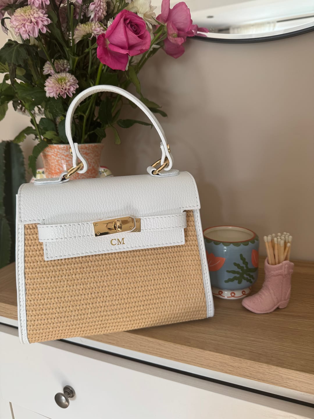 Customer photo review of Polly Top Handle Bag