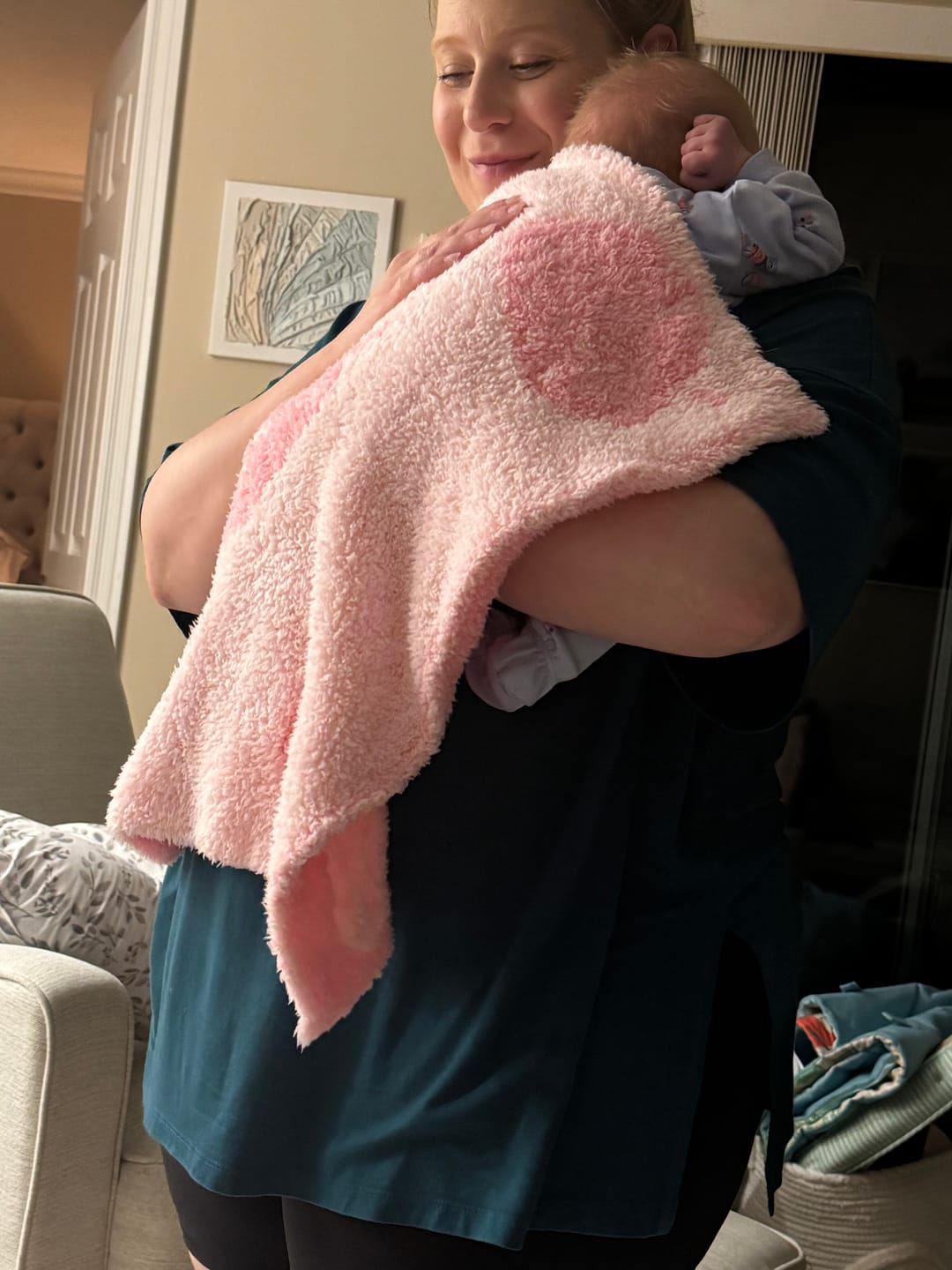Customer photo review of Cotton Candy Strawberry Print Lovey