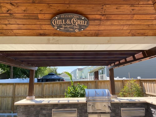 Customer photo review of Bar and Grill Sign - Chill & Grill Personalized