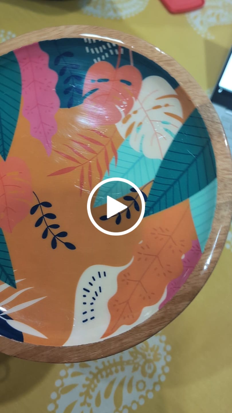 Customer video review of Tropical Round Serving Platter (10 Inch)