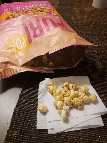Customer photo review of Puripop Popcorn Caramelo Familiar 200gr.