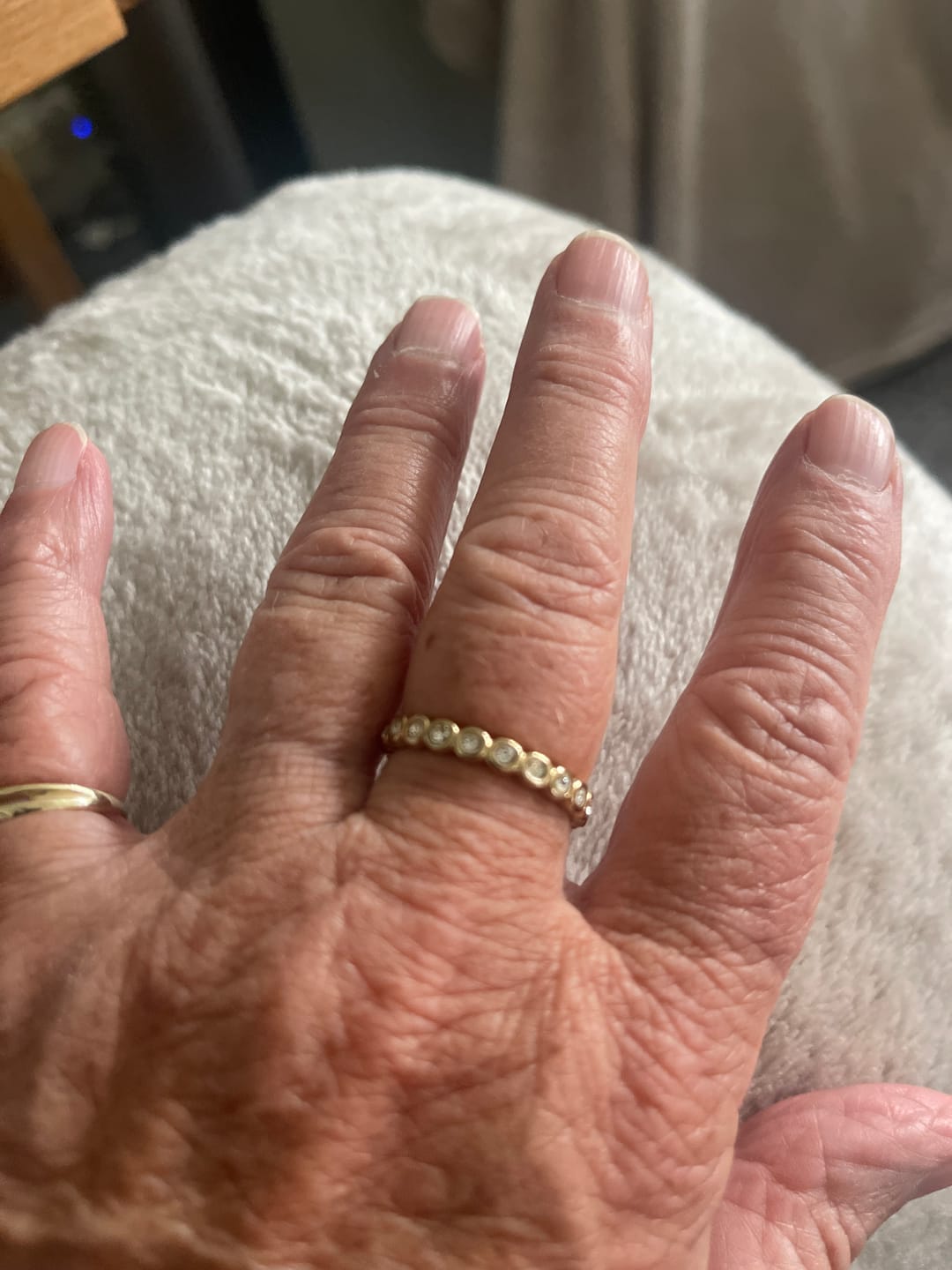 Customer photo review of Bezel Tennis Ring