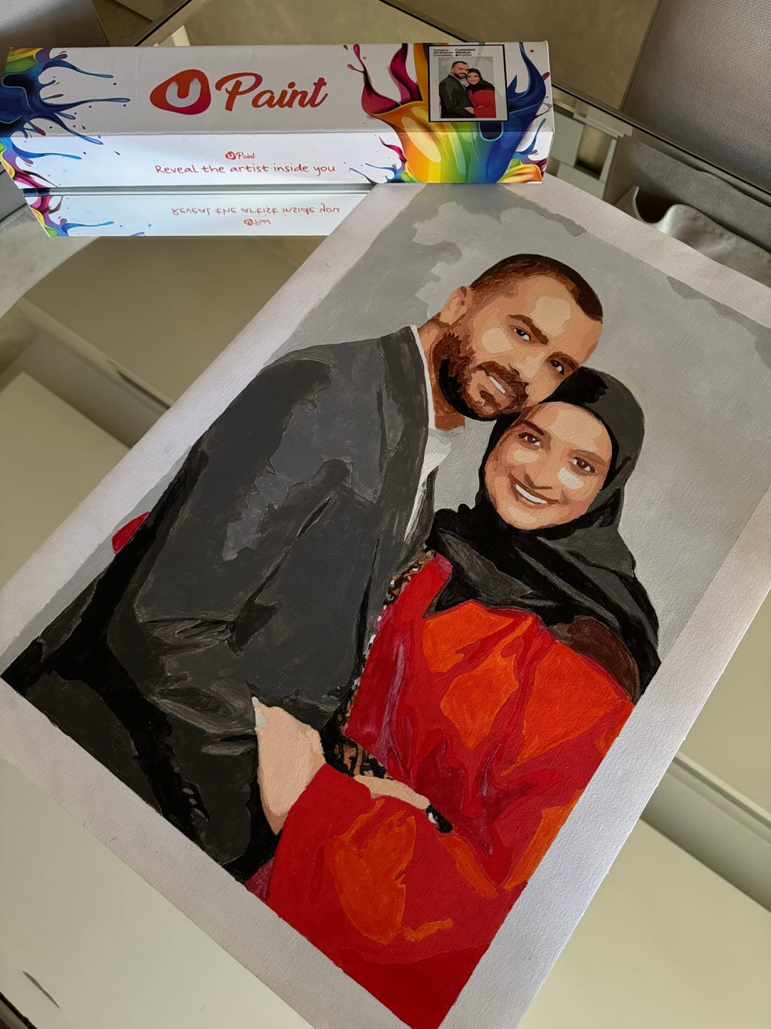 Customer photo review of Customized Paint by Numbers Kit - Paint Your Own Photo