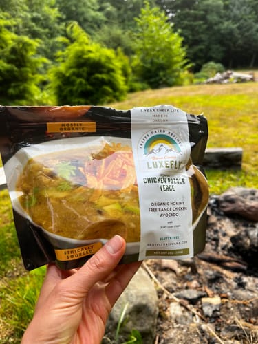 Customer photo review of Chicken Pozole Verde (green) with organic tomatillo base