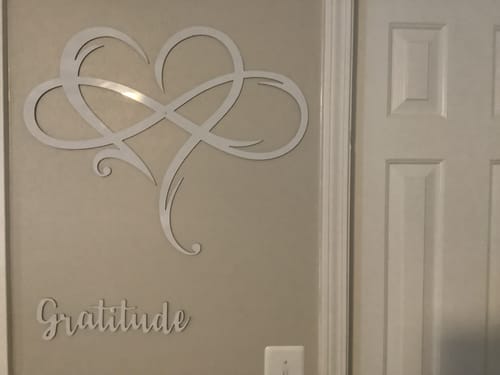 Customer photo review of Infinity Heart - Metal Wall Art