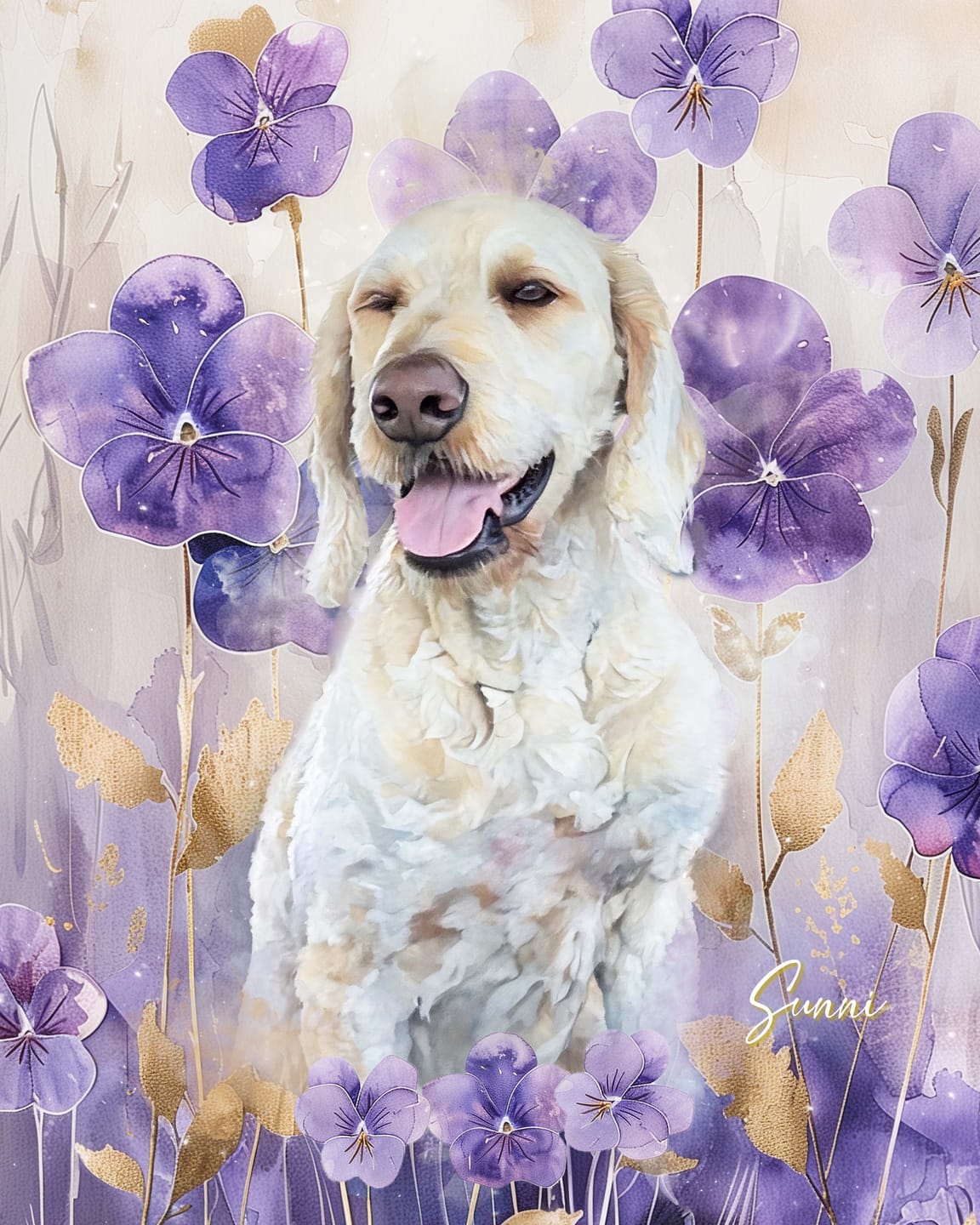 Customer photo review of Custom Watercolor Pet Portrait – BlossomTails