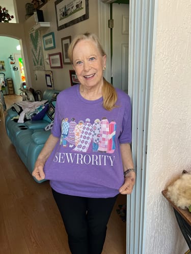 Customer photo review of Sewrority Sisters T-shirt
