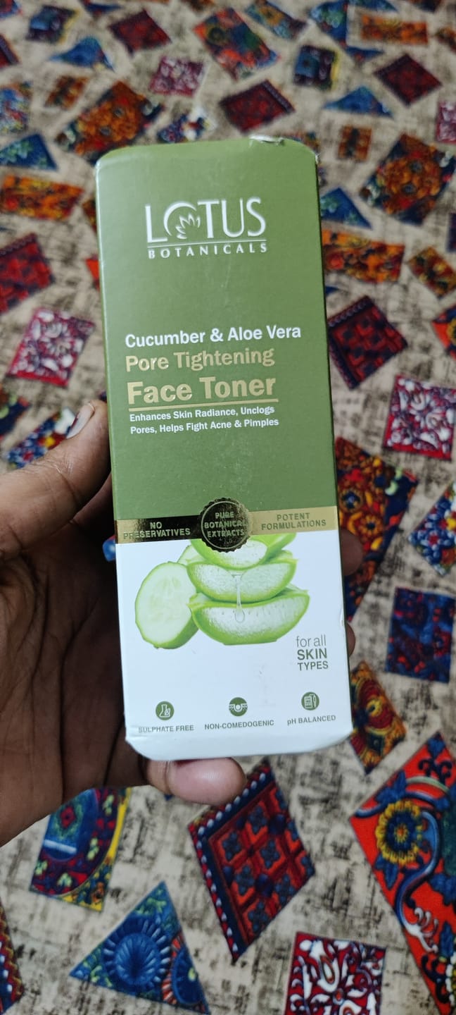 Customer photo review of Cucumber & Aloe Vera  Pore Tightening Face Toner