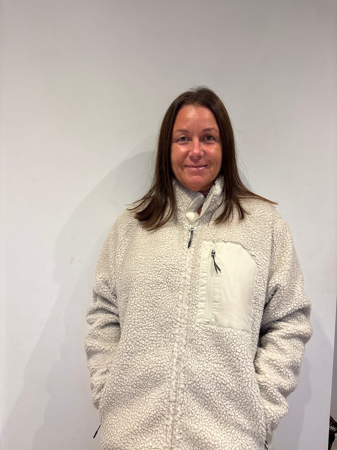 Customer photo review of Exclusive Drop - Oatmeal Sherpa Fleece Jacket