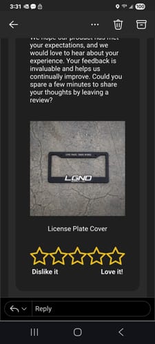 Customer photo review of License Plate Cover