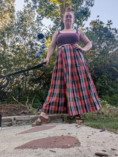 Customer photo review of FRIDA PANTS | LOVEBIRD CHEX