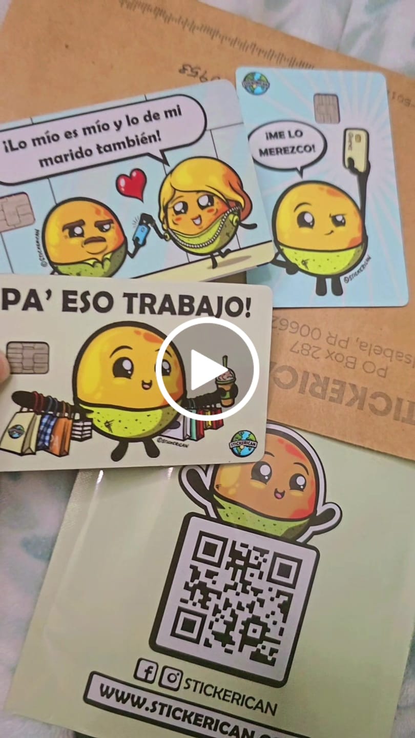 Customer video review of Me Lo Merezco - Sticker para Tarjeta de Crédito