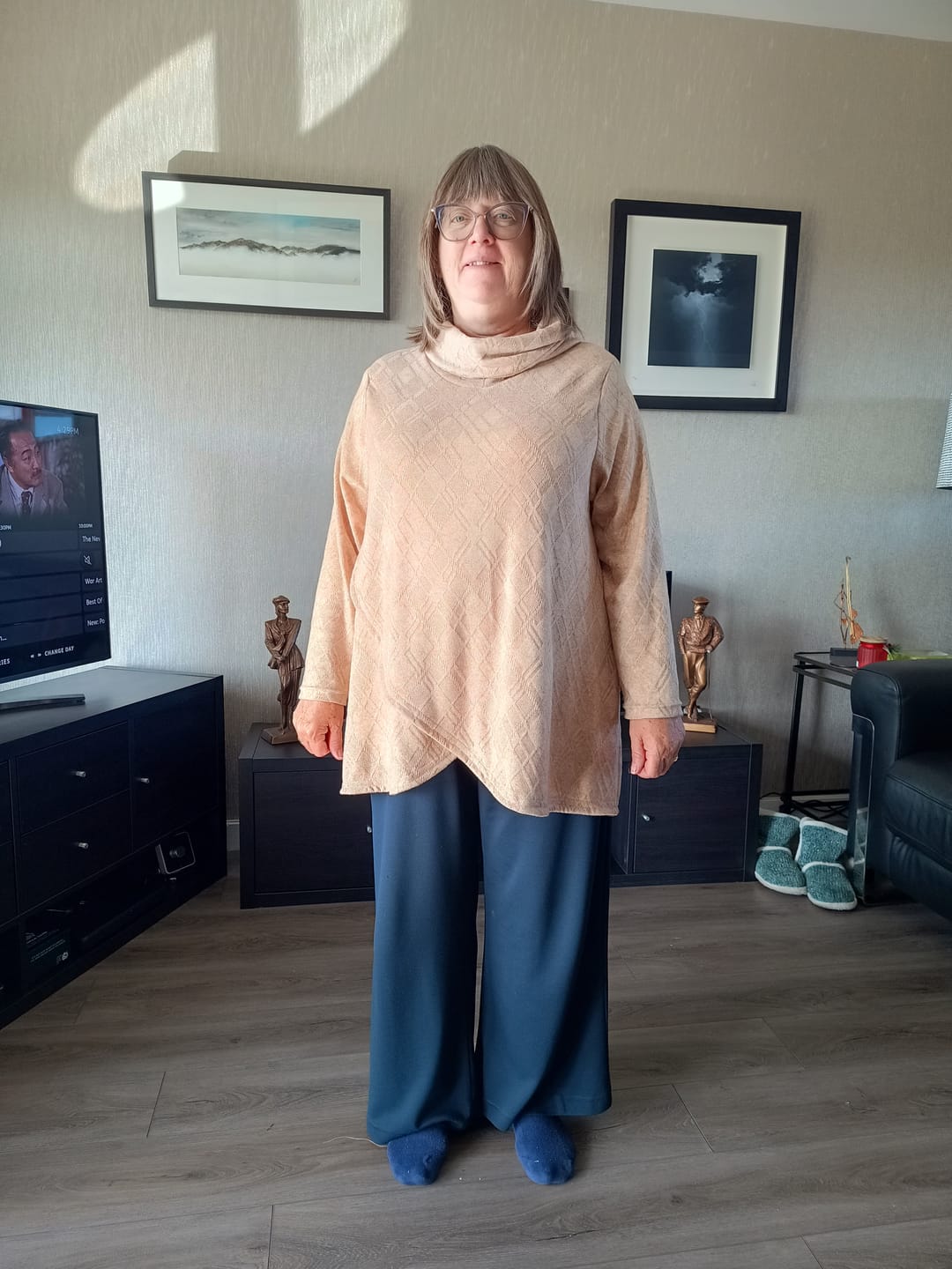 Customer photo review of Soft Melange Jacquard Knit Fabric