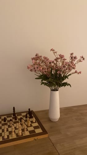 Fotorecensie van een klant over Zijden Wax Bloemen - Paars (10 stengels)