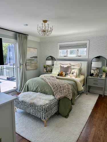 Customer photo review of French Sculpture Brass Bloom Glass Floral Semi Flush Mount